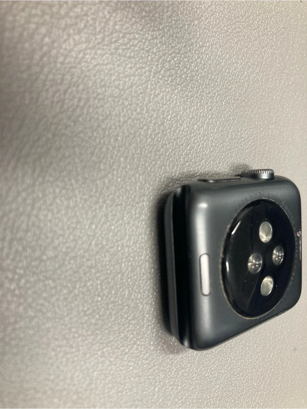 Apple Watch series 1 38mm s/m adjustable band black aluminum case Ion-X glass